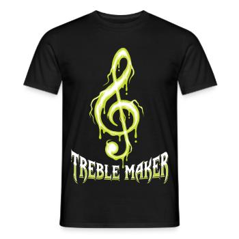 Treble Maker Musique drôle Musicien de jeux de mots - T-shirt homme - noir - Devant - AI Model Male 178 light (178cm)