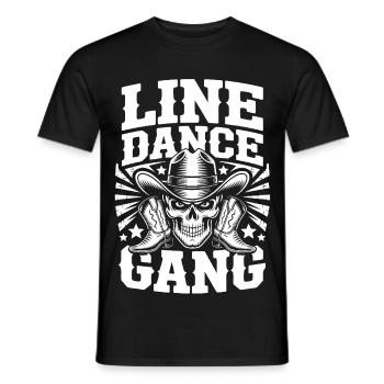 Line Dance Schädel-Gang - Männer T-Shirt - Schwarz - Vorne - AI Model Male 178 light (178cm)