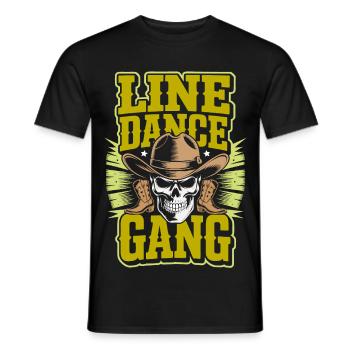 Gang de Cowboy de la Gang de Danses en Ligne - T-shirt homme - noir - Devant - AI Model Male 178 light (178cm)