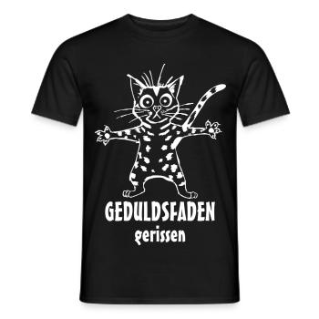 Fil de patience - T-shirt homme - noir - Devant - AI Model Male 178 light (178cm)