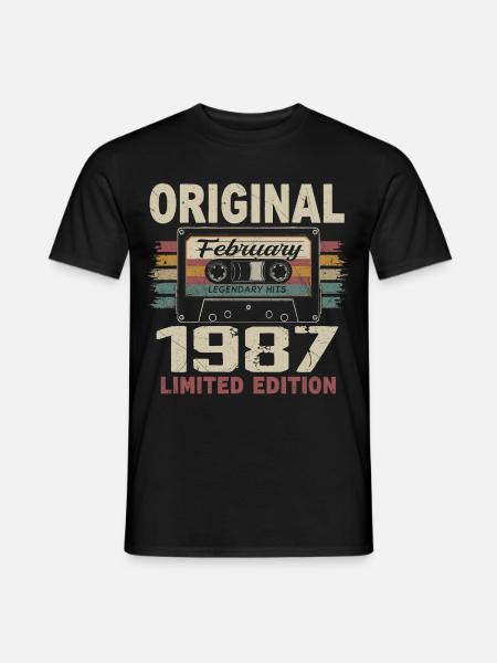 February 1987, February 1987 Birthday Gift - Men's T-Shirt - black