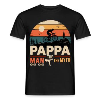 Pappa cycliste la fégende vélo vélo vélo - Men's T-Shirt - black - Front - AI Model Male 178 light (178cm)