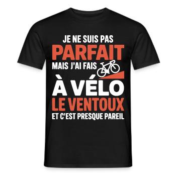 j ai fais le ventoux à vélo cadeau velo cycliste - T-shirt homme - noir - Devant - AI Model Male 178 light (178cm)