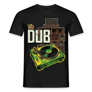 Platine Dub Reggae Soundsystem - T-shirt homme - noir - Devant - AI Model Male 178 light (178cm)