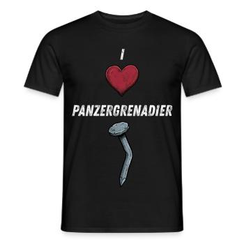 I love Panzergrenadier Nagel - Männer T-Shirt - Schwarz - Vorne - AI Model Male 178 light (178cm)