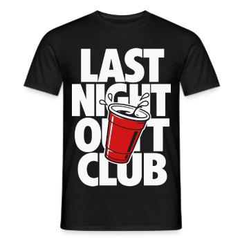 Last Night Out Party Cup Design - Men's T-Shirt - black - Front - AI Model Male 178 light (178cm)