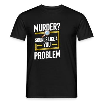 Meurtre Mystère Tenue de dîner, Fête, Scène de crime - T-shirt homme - noir - Devant - AI Model Male 178 light (178cm)