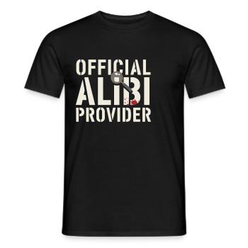 Meurtre Mystère Tenue de dîner, Fête, Scène de crime - T-shirt homme - noir - Devant - AI Model Male 178 light (178cm)