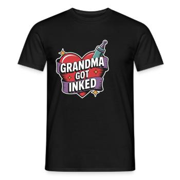Des personnes âgées tatouées vieillissant fièrement, - T-shirt homme - noir - Devant - AI Model Male 178 light (178cm)