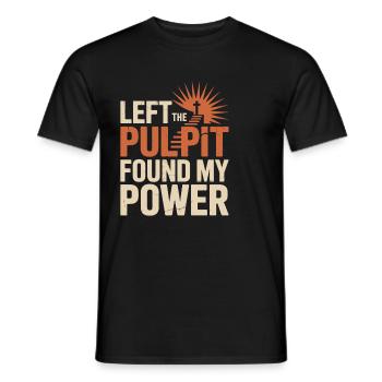 Former religious community survivors - Men's T-Shirt - black - Front - AI Model Male 178 light (178cm)