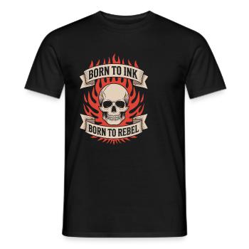 Des personnes âgées tatouées vieillissant fièrement, - T-shirt homme - noir - Devant - AI Model Male 178 light (178cm)