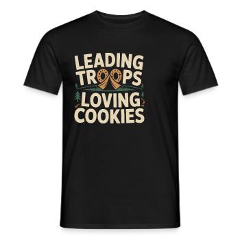 Dad Girl Scout Leader Proud Troop Support Scout - Männer T-Shirt - Schwarz - Vorne - AI Model Male 178 light (178cm)