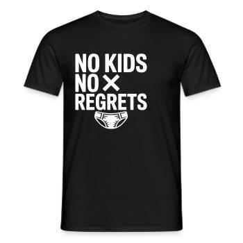 childfree by choice proudly childless - Men's T-Shirt - black - Front - AI Model Male 178 light (178cm)