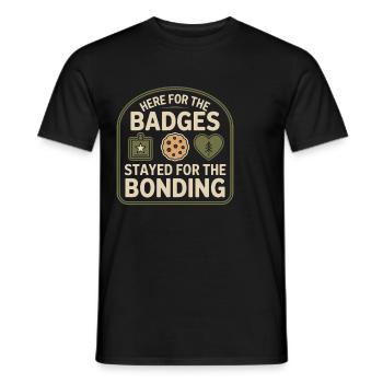 Dad Girl Scout Leader Proud Troop Support Scout - Männer T-Shirt - Schwarz - Vorne - AI Model Male 178 light (178cm)