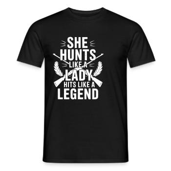 Frauen, Die Eine Starke Natur Im Freien Jagen, Die - Männer T-Shirt - Schwarz - Vorne - AI Model Male 178 light (178cm)