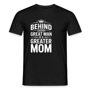 Élevé par une reine, parent célibataire - T-shirt homme - noir - Devant - AI Model Male 178 light (178cm)