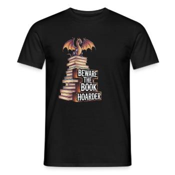 Fantasy Book Reader Magical Story Lover - Men's T-Shirt - black - Front - AI Model Male 178 light (178cm)