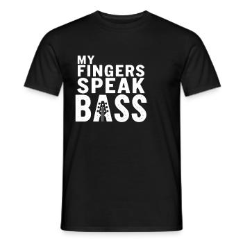 Basse, Guitariste, Musicien, Matériel, Funk, Rock, Jazz - T-shirt homme - noir - Devant - AI Model Male 178 light (178cm)