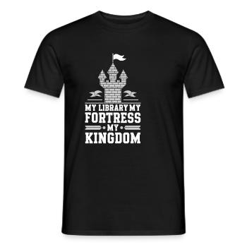 Fantasy Book Reader Magical Story Lover - Men's T-Shirt - black - Front - AI Model Male 178 light (178cm)