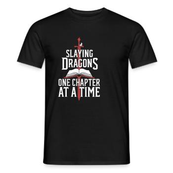 Fantasy Book Reader Magical Story Lover - Men's T-Shirt - black - Front - AI Model Male 178 light (178cm)