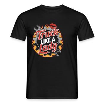 Women In Trucking Female Trucker Pride - T-shirt homme - noir - Devant - AI Model Male 178 light (178cm)