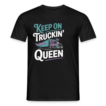 Women In Trucking Female Trucker Pride - T-shirt homme - noir - Devant - AI Model Male 178 light (178cm)
