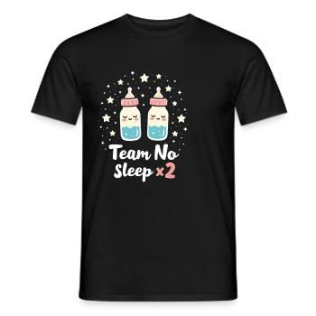 Twin Mom Life Double Trouble Parents Power - Men's T-Shirt - black - Front - AI Model Male 178 light (178cm)