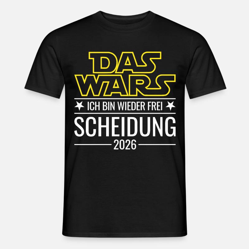 Scheidung 2026 - Das wars - Ich bin wieder frei - Männer T-Shirt - Schwarz