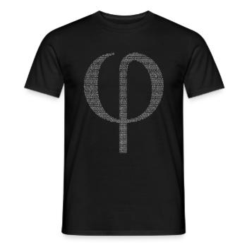 Numbers in decimals: Golden Ratio Phi - Men's T-Shirt - black - Front - AI Model Male 178 light (178cm)