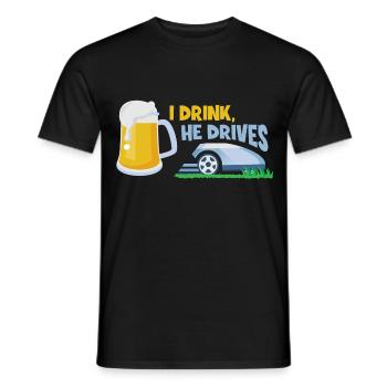 Bier und Märoboter - ein Traum - Männer T-Shirt - Schwarz - Vorne - AI Model Male 178 light (178cm)