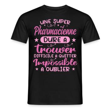 A Super Pharmacist - Pharmacist Gift - Men's T-Shirt - black - Front - AI Model Male 178 light (178cm)