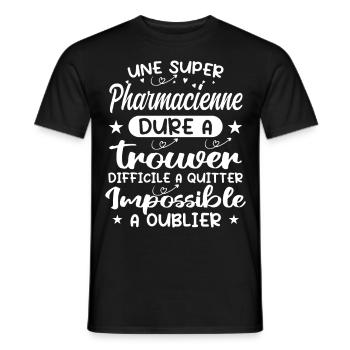 A Super Pharmacist - Pharmacist Gift - Men's T-Shirt - black - Front - AI Model Male 178 light (178cm)