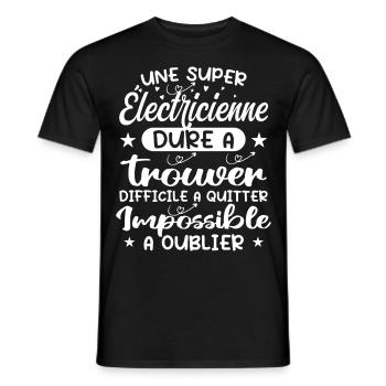 Ein Super-Elektriker - Elektriker-Geschenk - Männer T-Shirt - Schwarz - Vorne - AI Model Male 178 light (178cm)