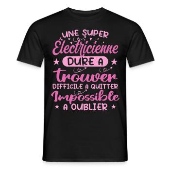 Ein Super-Elektriker - Elektriker-Geschenk - Männer T-Shirt - Schwarz - Vorne - AI Model Male 178 light (178cm)