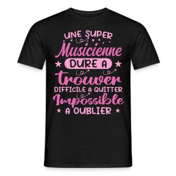 Ein Supermusiker - Musiker Geschenk - Männer T-Shirt - Schwarz - Vorne - AI Model Male 178 light (178cm)