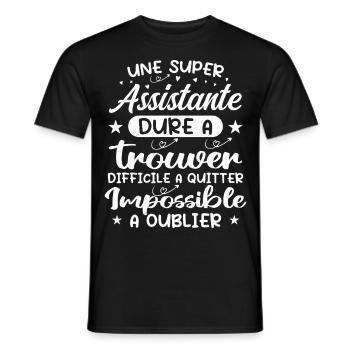 A Super Assistant - Assistant Gift - Men's T-Shirt - black - Front - AI Model Male 178 light (178cm)