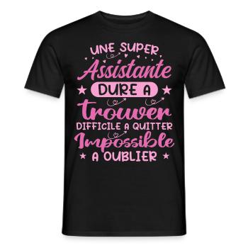 A Super Assistant - Assistant Gift - Men's T-Shirt - black - Front - AI Model Male 178 light (178cm)