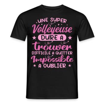 Ein Super Volleyball Spieler - Volleyball Spieler Geschenk - Männer T-Shirt - Schwarz - Vorne - AI Model Male 178 light (178cm)