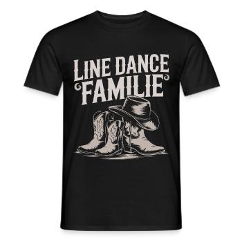 Linedance Familie Papa Mama Kinder - Männer T-Shirt - Schwarz - Vorne - AI Model Male 178 light (178cm)