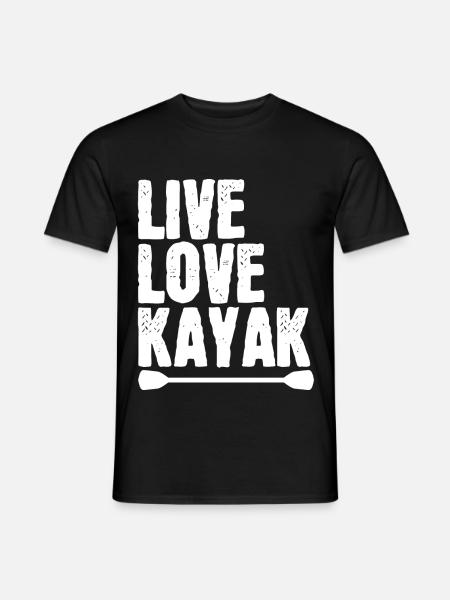 Live Love Kayak - Men's T-Shirt - black