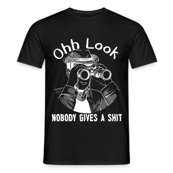 Oh regarde, personne n’en a rien à foutre - T-shirt homme - noir - Devant - AI Model Male 178 light (178cm)