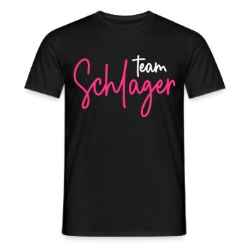 Team Schlager - Schlagermusik - Schlagerparty - Männer T-Shirt - Schwarz - Vorne - AI Model Male 178 light (178cm)