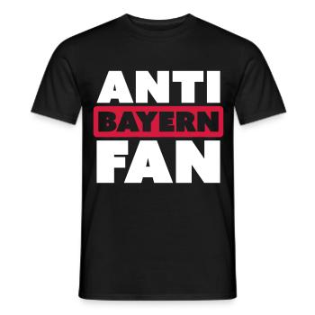 ANTI BAYERN FAN - Männer T-Shirt - Schwarz - Vorne - AI Model Male 178 light (178cm)