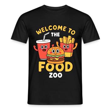 Bienvenue au Food Zoo - Trio de restauration rapide - T-shirt homme - noir - Devant - AI Model Male 178 light (178cm)