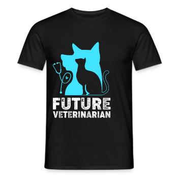 Veterinarian Veterinary Medicine Veterinary Veterinarian - Men's T-Shirt - black - Front - AI Model Male 178 light (178cm)