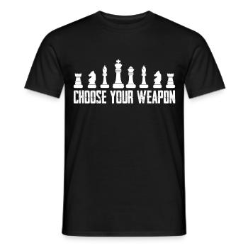 Choose Your Weapon Schach - Männer T-Shirt - Schwarz - Vorne - AI Model Male 178 light (178cm)