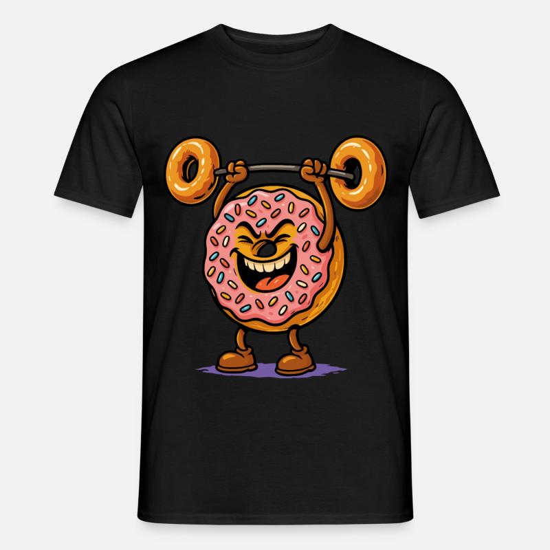 Donut Gains – Sweet & Strong - Men’s T-shirt - black