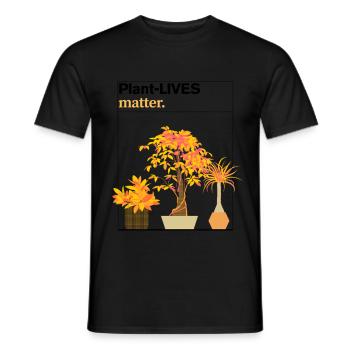 Plant LIVES matter - Men's T-Shirt - black - Front - AI Model Male 178 light (178cm)