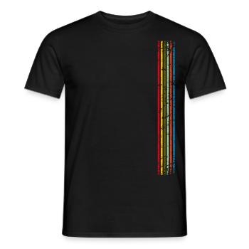 Colors Stripes Decoration - Vintage - Men's T-Shirt - black - Front - AI Model Male 178 light (178cm)