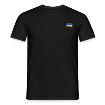 Ukraine Flag Brushstyle - Men's T-Shirt - black - Front - AI Model Male 178 light (178cm)